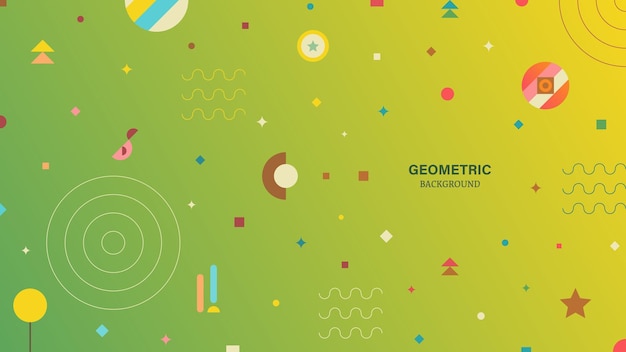 Las formas abstractas crean un gradiente de fondo geométrico Círculo línea redondeada diamante y otros