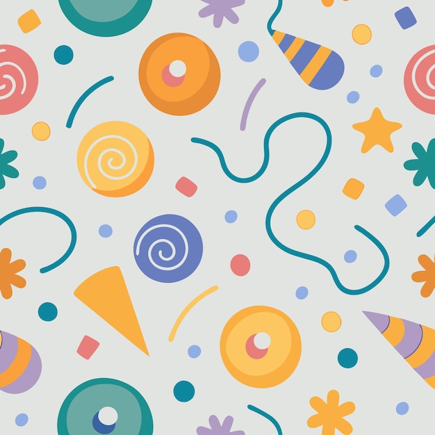 Formas abstractas y diseño de patrones de sombreros de fiesta