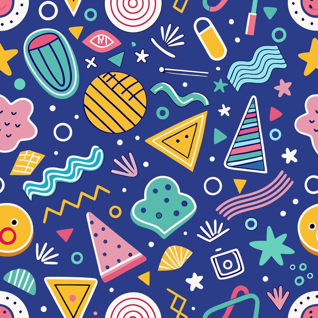 Las formas abstractas geométricas coloridas el patrón sin costuras