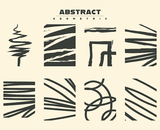 Formas abstractas geométricas para volantes, carteles, folletos, portadas, papel tapiz de fondo, tipografía u otros productos de impresión. ilustración vectorial.