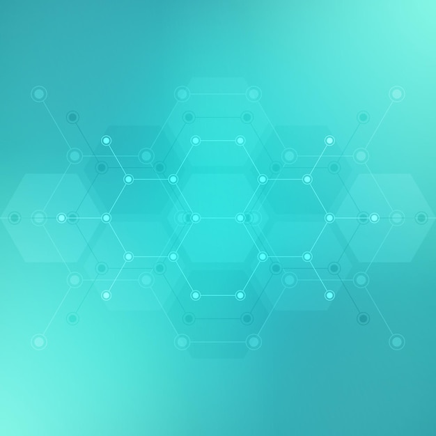 Formas abstractas de hexágonos.