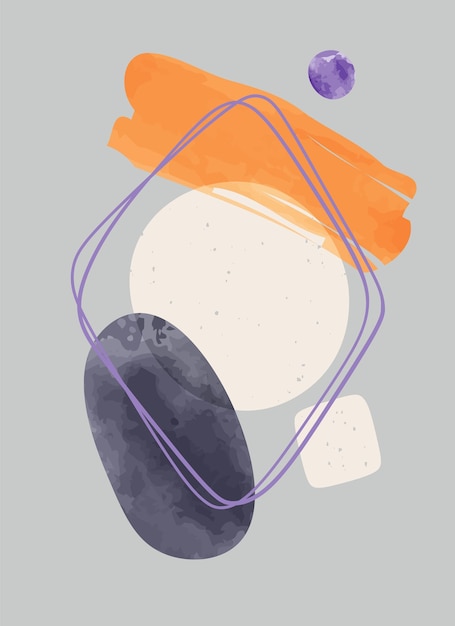 Formas abstractas Marco de arte moderno
