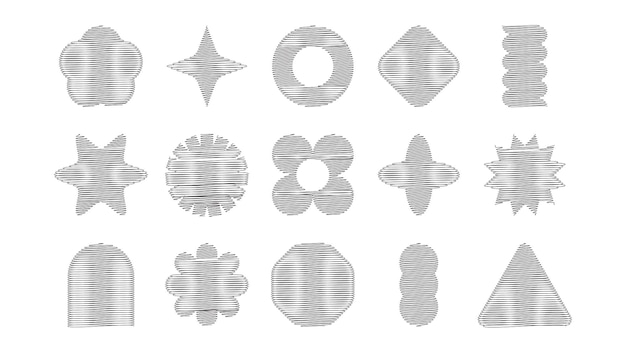 Formas abstractas minimalistas y patrones geométricos
