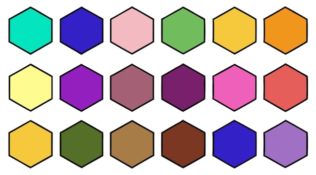 Formas abstractas muestras de paladar de color