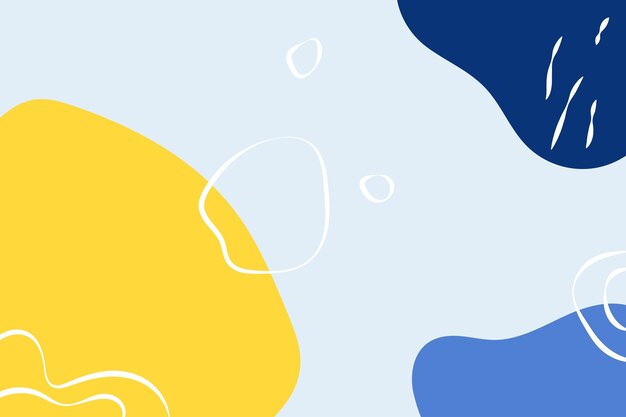 Formas abstractas planas dibujadas a mano vector de fondo de línea