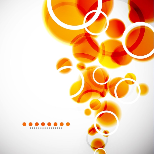 Vector formas abstractas vector fondo naranja burbujas