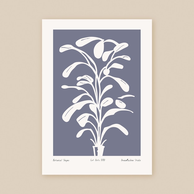 Formas botánicas Estilo Matisse Inspirado Boho Imprimible Lámina artística