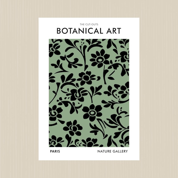 Formas botánicas Recortes modernos Floral Lámina artística