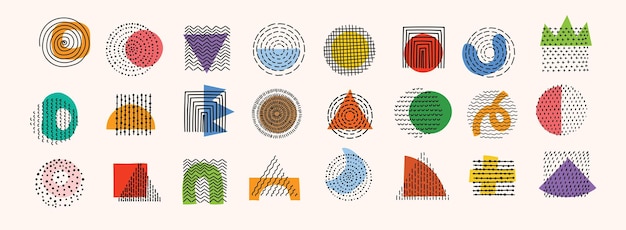 Formas brutales para el diseño de estilo minimalista Constructor de postmoderno geométrico de moda