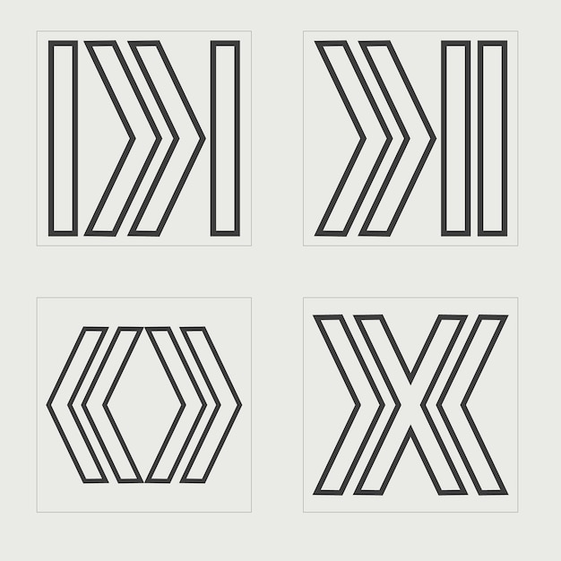 Formas de brutalismo Figuras posmodernas geométricas de moda Elementos para decoración gráfica