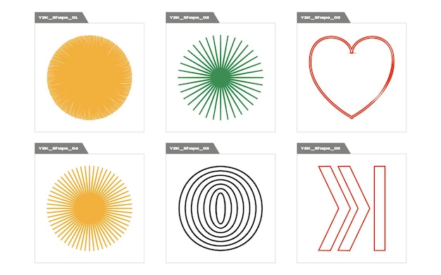 Formas de brutalismo Figuras posmodernas geométricas de moda Plantillas para carteles de notas