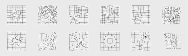Formas de brutalismo Gran conjunto de objetos retro para el diseño Formas abstractas de bauhaus