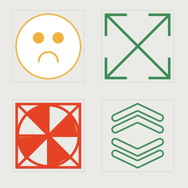 Formas de brutalismo Gran conjunto de objetos retro para el diseño Plantillas para carteles de notas
