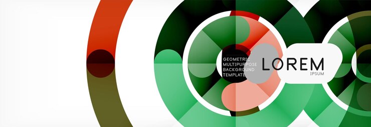 Vector las formas de círculo lineal redondo de fondo