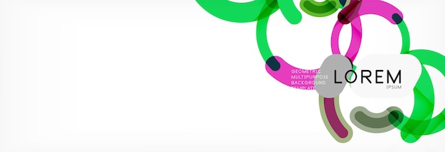 Las formas de círculo lineal redondo de fondo