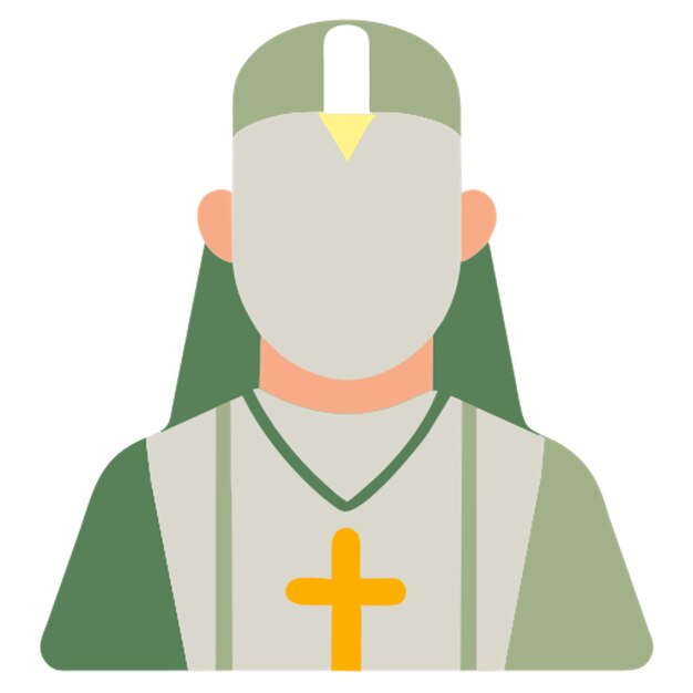 las formas de color del icono del sacerdote