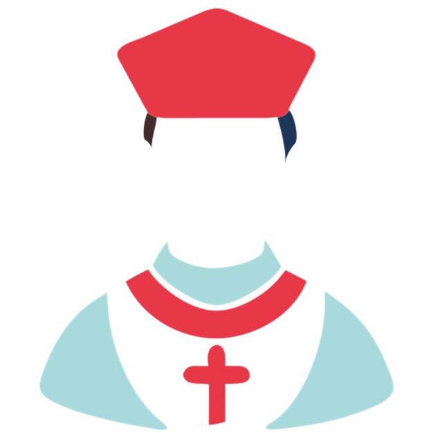 las formas de color del icono del sacerdote