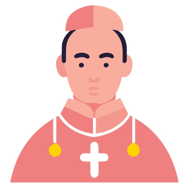 las formas de color del icono del sacerdote