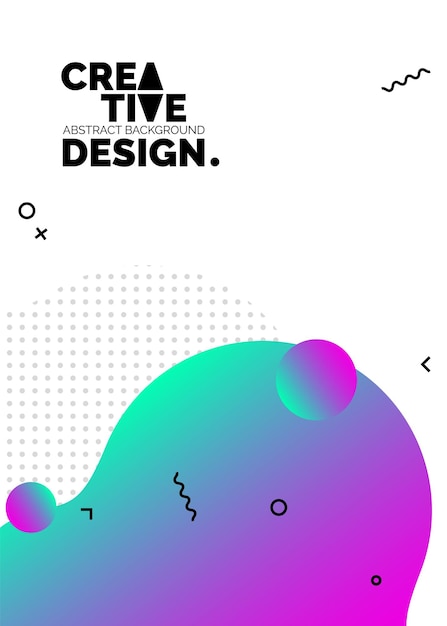 Formas de color líquido para fondos de carteles de composición Cubiertas abstractas de moda Diseño futurista Eps10 vector