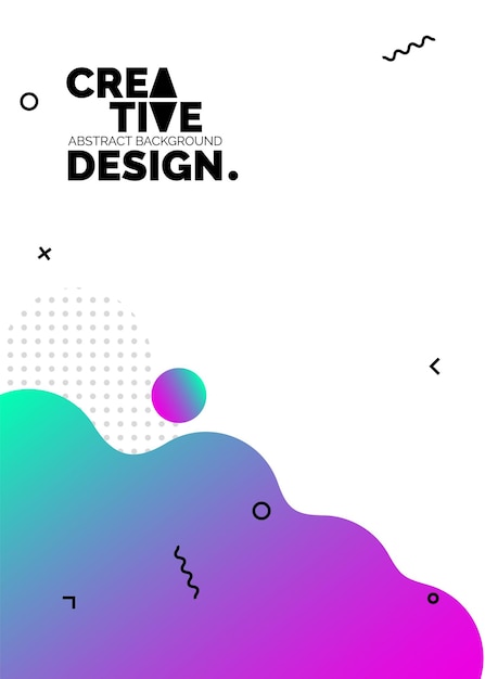 Formas de color líquido para fondos de carteles de composición Cubiertas abstractas de moda Diseño futurista Eps10 vector