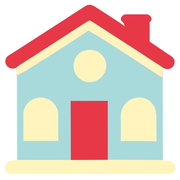 las formas coloreadas del icono de la casa