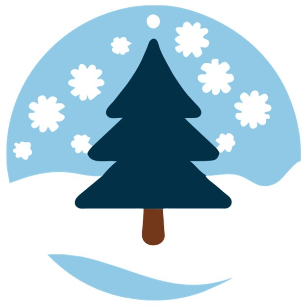 las formas coloreadas del icono de invierno