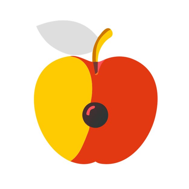 las formas de colores del icono de la manzana