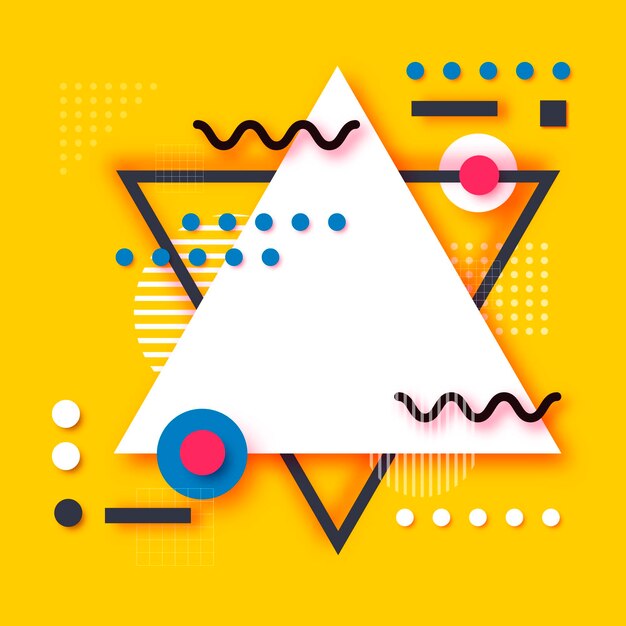 Formas de corte de papel de Memphis. Pop Art y estilo años 80. Geométrica abstracta de moda.