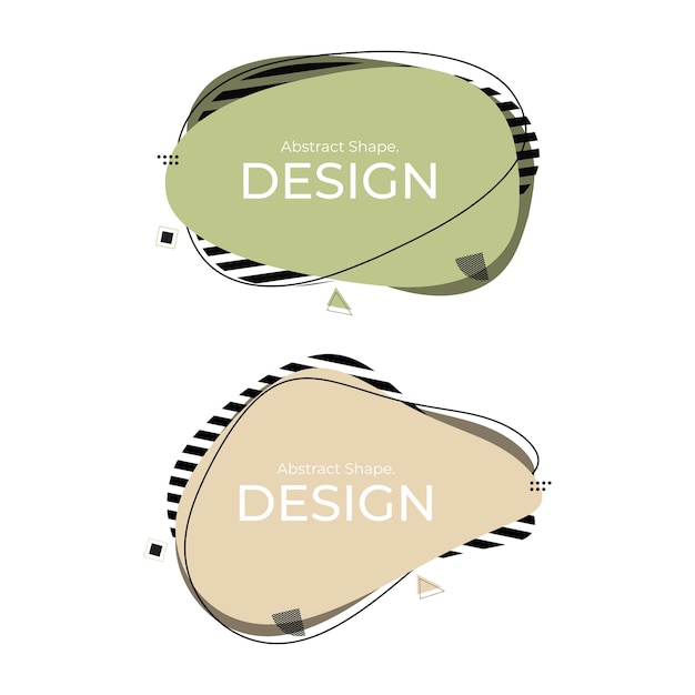 Formas de diseño de elementos abstractos creativos Verde y marrón