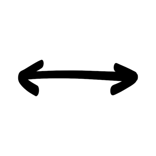 Formas de doodle flechas elementos de boceto vector de dibujos animados flecha icono dibujado a mano