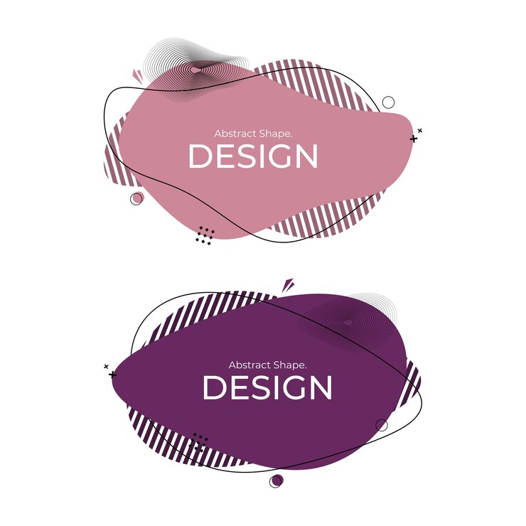 Formas de elementos de diseño creativos abstractos