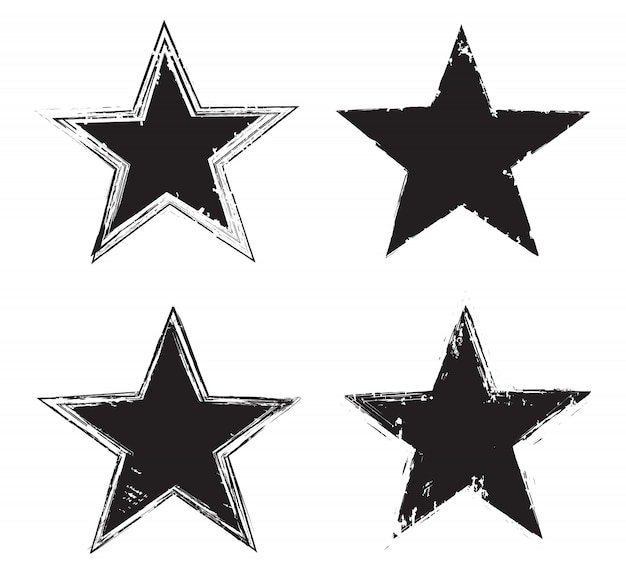 Formas de estrellas grunge