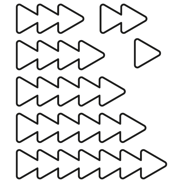 Formas de flechas repetitivas en un patrón geométrico Diseño minimalista para proyectos gráficos modernos