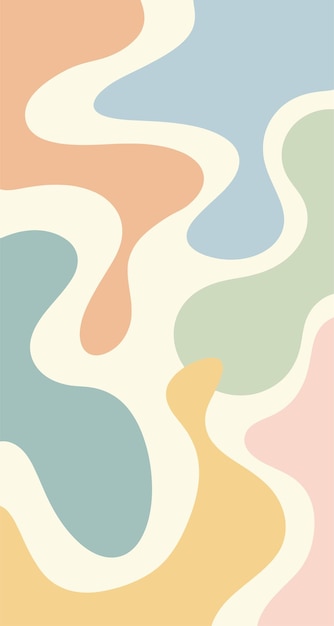 Formas fluidas abstractas en colores pastel