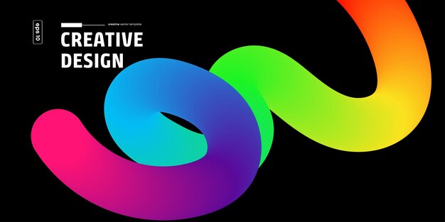 Formas fluidas en un espectro vibrante Una exhibición dinámica de color y movimiento Perfecto para proyectos de diseño moderno