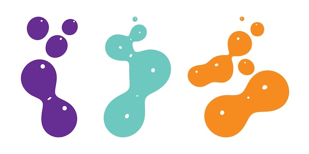 Formas fluidas. Icono de metabola. Ilustración de plantilla de diseño vectorial.