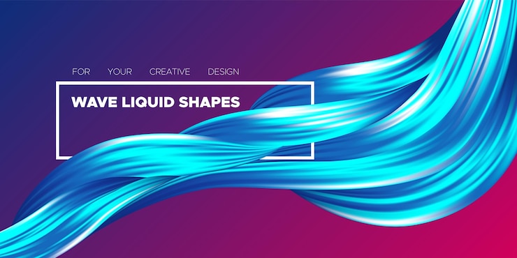 Vector formas fluidas de ondas 3d diseño de fondo dinámico abstracto