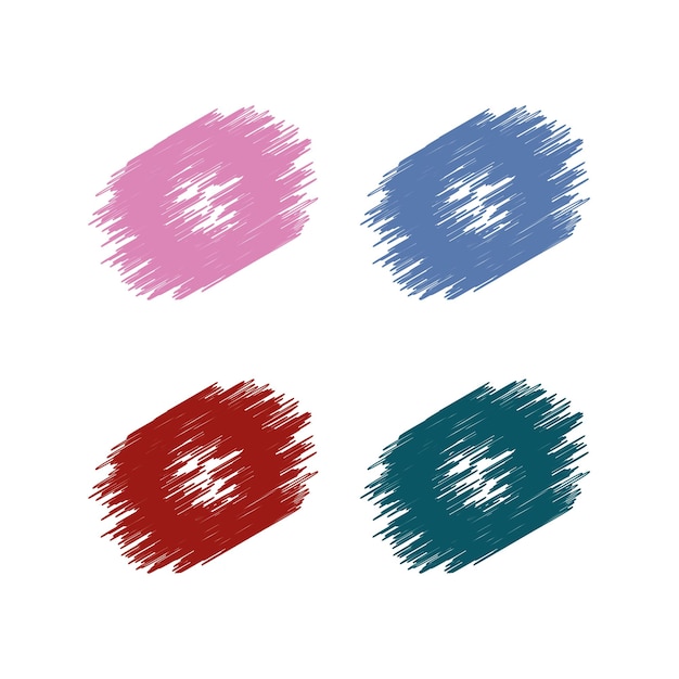 Formas garabateadas de colores