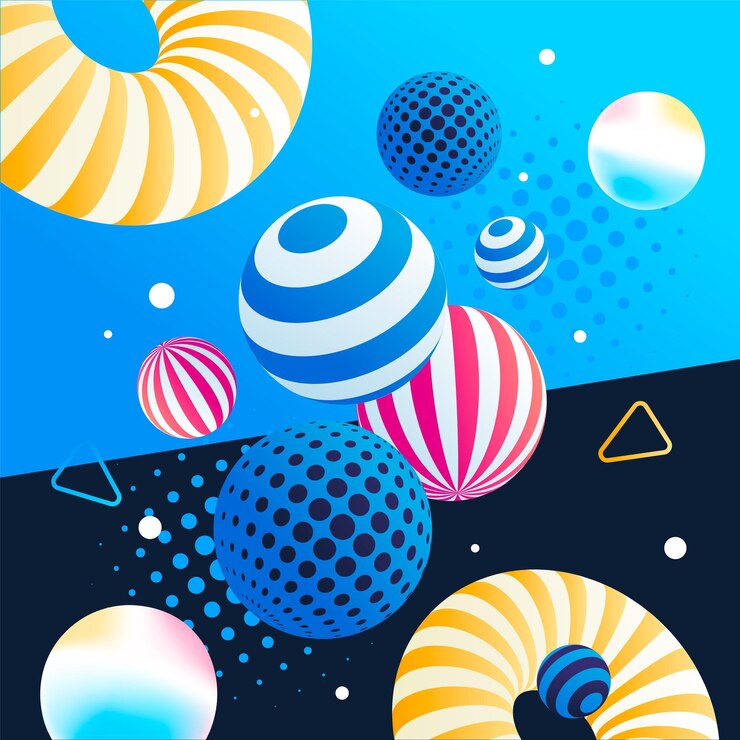 Vector formas geométricas 3d abstractas