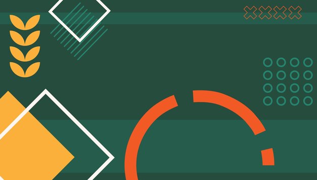 formas geométricas abstractas composición verde fondo para banner web folleto cartel portada del folleto