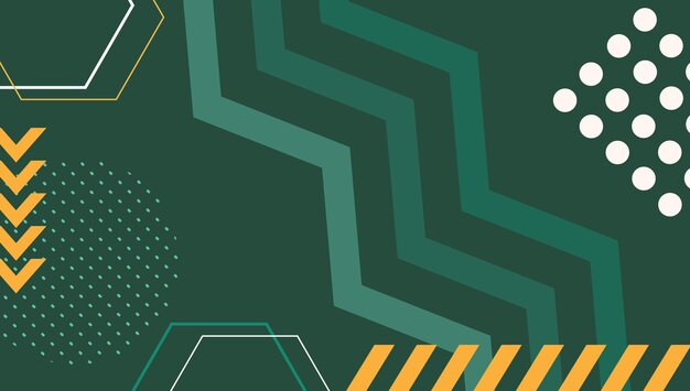 formas geométricas abstractas composición verde fondo para banner web folleto cartel portada del folleto
