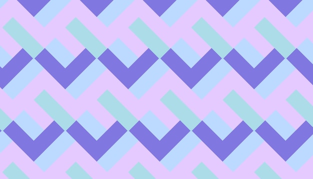 Formas geométricas abstractas de doble tono púrpura y rosa sin costuras con fondo azul