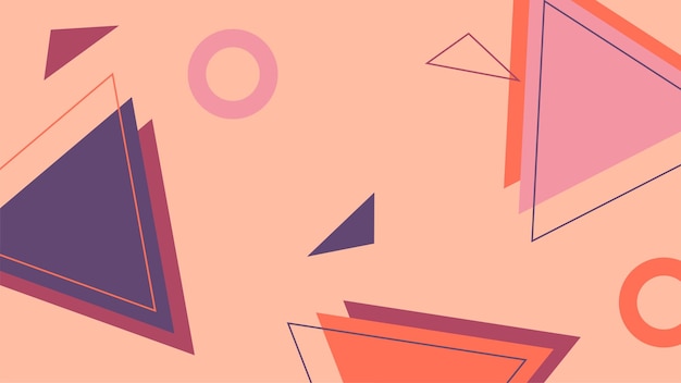 Las formas geométricas abstractas establecen elementos retro del diseño de Memphis bauhaus