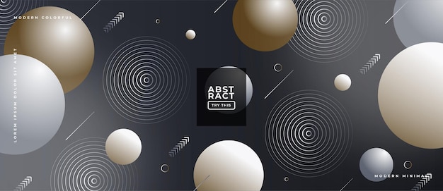 Formas geométricas abstractas del gradiente en fondo dinámico de la ilustración de la composición.