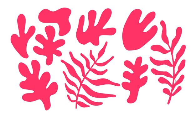 Formas geométricas abstractas de matisse inspiradas en un estilo minimalista moderno rosa