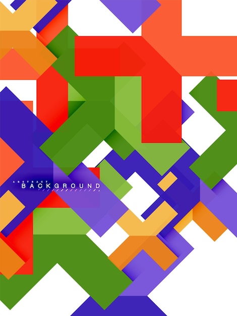 Formas geométricas abstractas multicolores fondo de geometría para el banner web