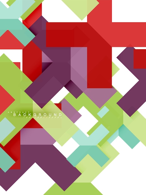 Formas geométricas abstractas multicolores fondo de geometría para el banner web