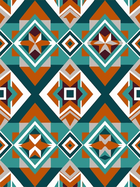 Formas geométricas abstractas vibrantes Patrón vectorial sin costuras con elementos curvos y angulares