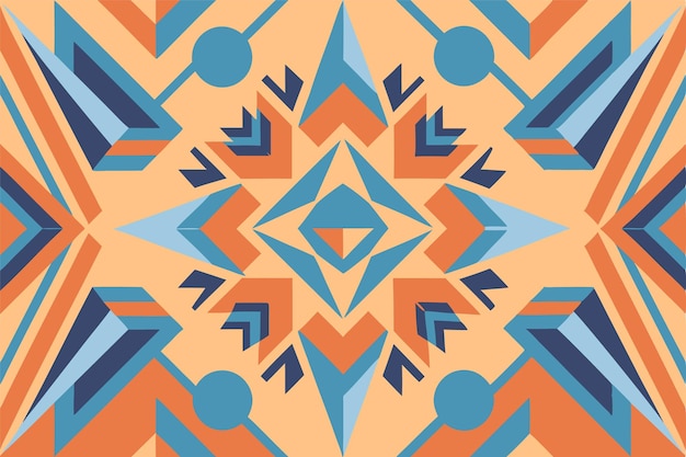Formas geométricas abstractas vibrantes Patrón vectorial sin costuras con elementos curvos y angulares