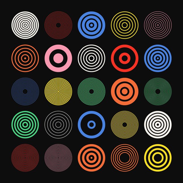Formas geométricas brutales símbolos coloridos elementos y formas primitivas simples Bauhaus diseño retro